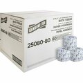 Bsc Preferred Genuine Joe Bath Tissue Rolls, 2-Ply, 5 4inx3.15in, WE, 80PK GJO2508080